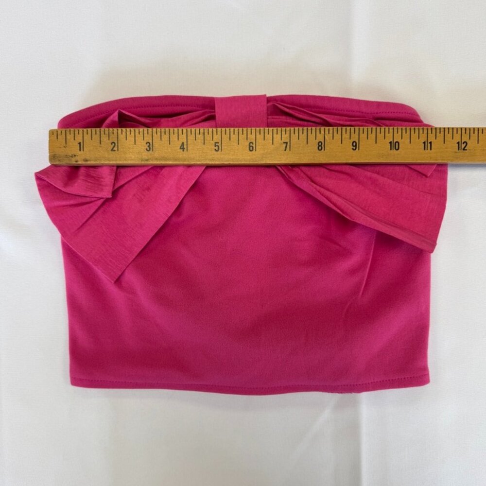 Thirty Thirty Strapless Bow Tube Top Hot Pink Size XS - Picture 5 of 6